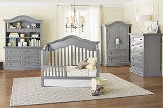 Millbury Toddler Bed Collection in Moon Grey Finish